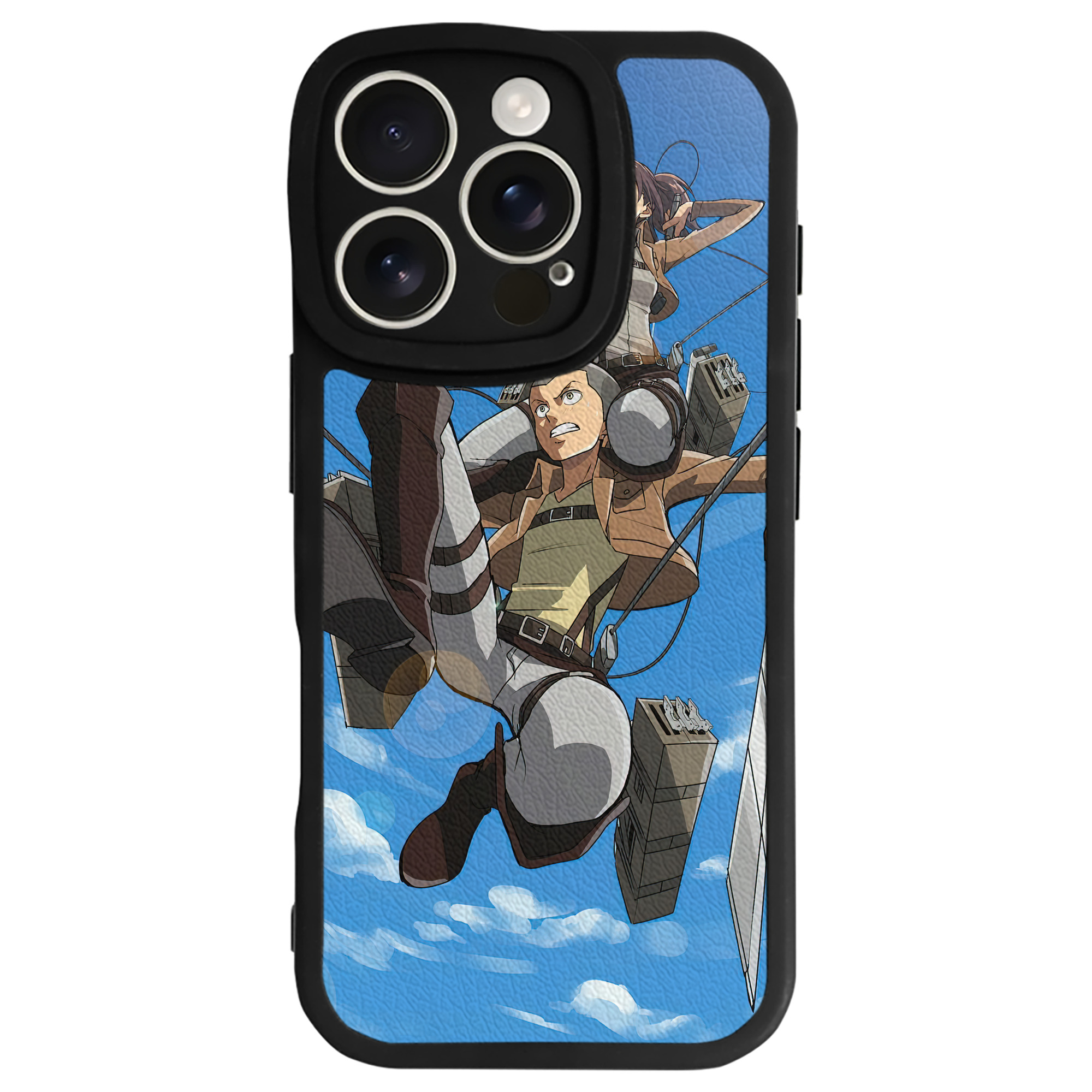 （画像用） 進撃の巨人 Attack on Titan 【iPhone 16シリーズ対応】シリコンスマホケース（レザー調） 材質：シリコン